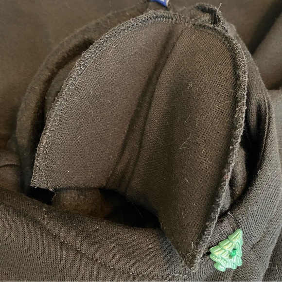 Karen Scott Cotton Rich Vintage Black Christmas Cardigan Sweater - Picture 8 of 13